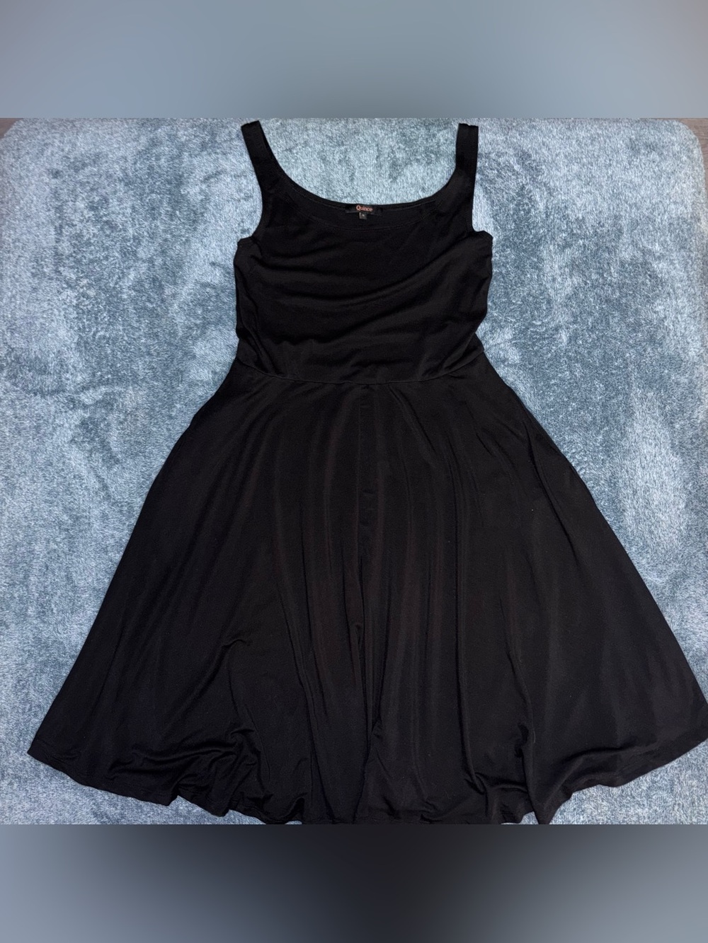 Quince Tencel Jersey Fit & Flare Dress in Black Size Small
